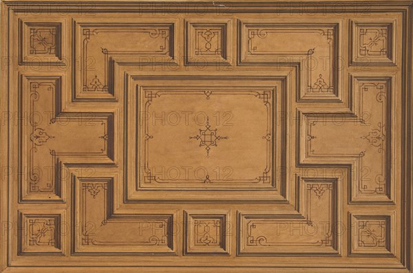 Design for a decorated ceiling, 1840-97.