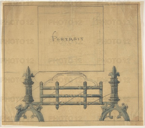 Design for a Fireplace Grate, 19th century.