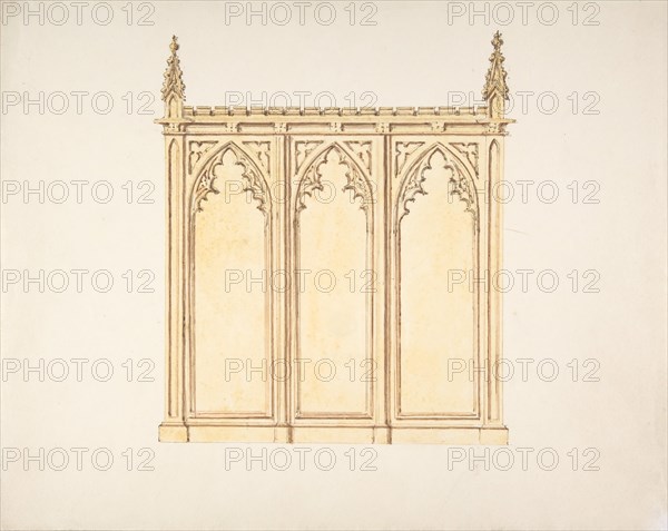 Design for a Gothic Paneling, early 19th century.