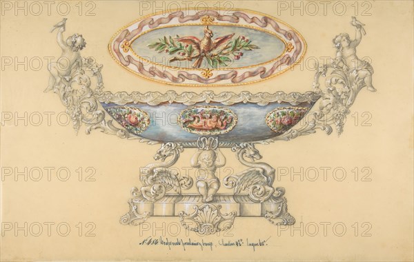 Design for a Porcelain Cup, 19th century.