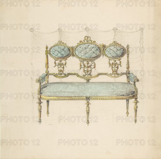 Design for a Settee, 19th century.