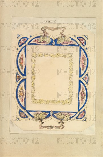Design for a Two-Handled Platter, 1845-55.