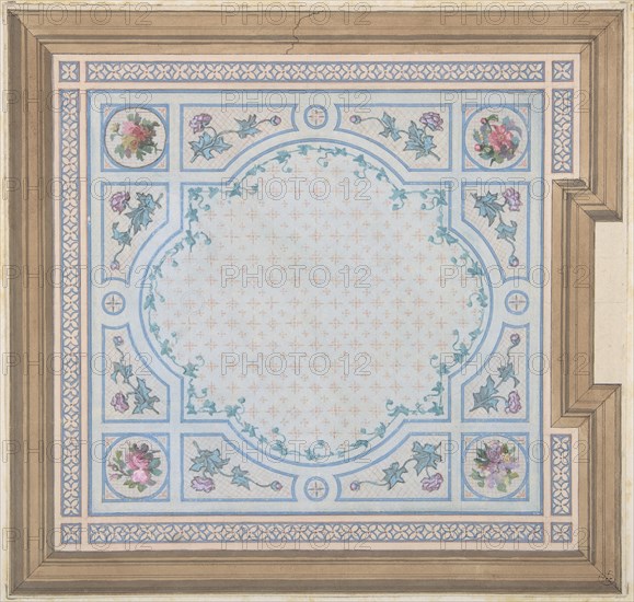 Design for Bathroom Ceiling, Hôtel Cahen d'Anvers, second half 19th century.