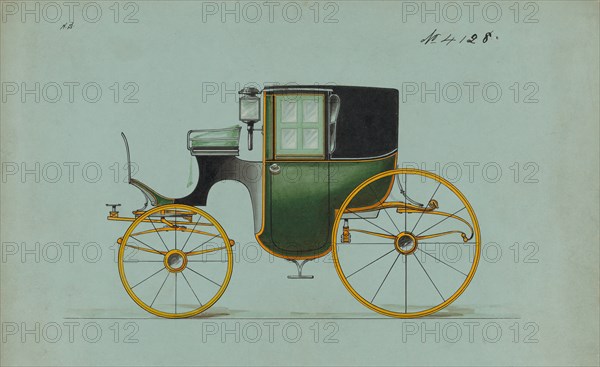 Design for Brougham, no. 4128, 1891.