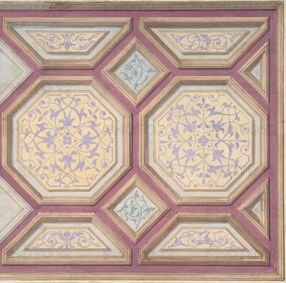 Design for Ceiling, Château de Cangé, second half 19th century.
