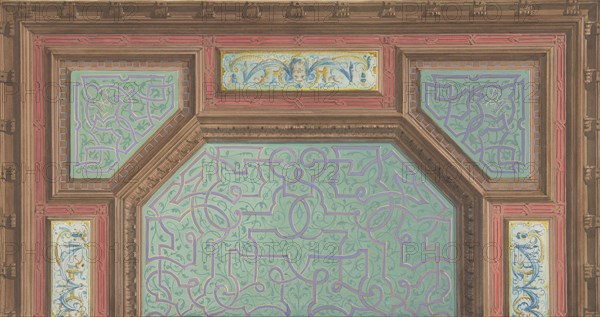 Design for Ceiling, Hôtel Hope, 1867.