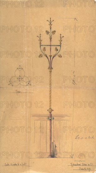 Design for Church Lights, 1877.