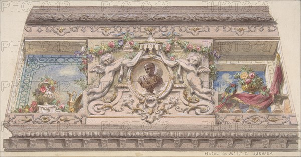 Design for Cove, Hôtel Cahen d'Anvers, second half 19th century.