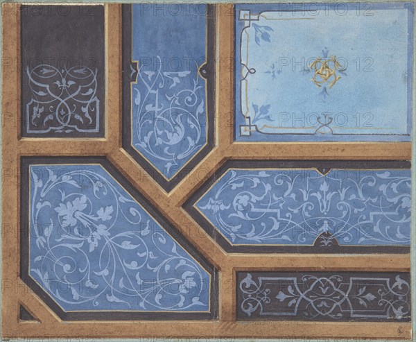 Design for Dining Room Ceiling, Château de Cangé, second half 19th century.