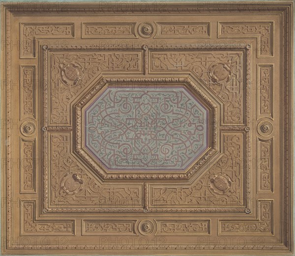 Design for Dining Room Ceiling, Neudeck, second half 19th century.