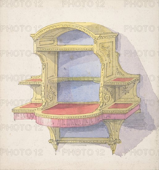 Design for Hanging Shelves, 1840-99.