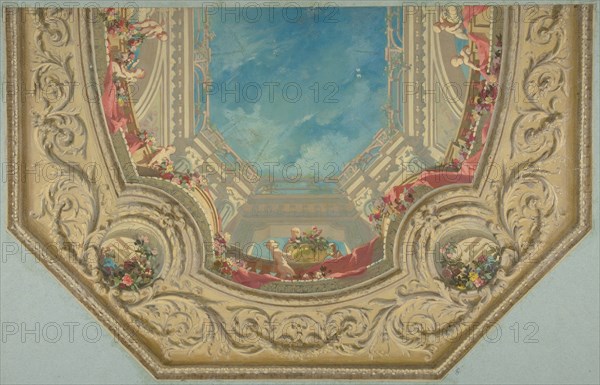 Design for Octagonal Ceiling in the Pless House, Berlin, second half 19th century.