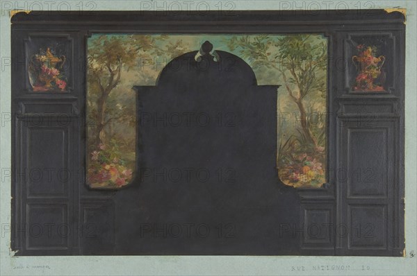 Design for the decoration of the dining room, 20 rue Matignon, second half 19th century.