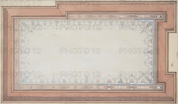 Design for the painted decoration of a ceiling, 1830-97.