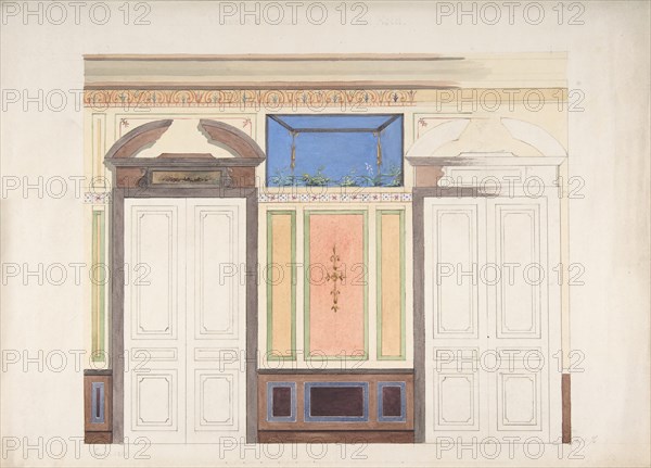 Design for Wall Elevation, Hôtel Candamo, 1873.