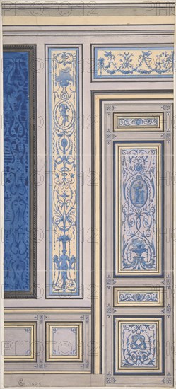 Design for Wall, Hôtel de Beaujon, Paris, 1872.