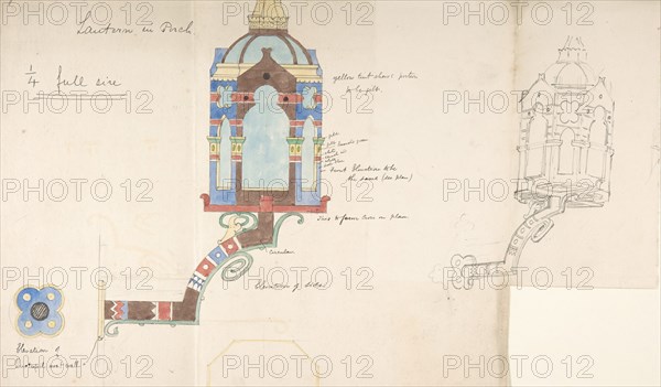 Designs for a Church Wall Lantern, ca. 1880.
