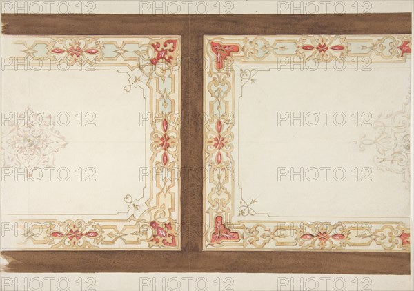 Designs for painted panels, 1830-97.