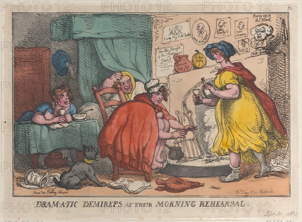 Dram-a-tic Demireps at their Morning Rehearsal, September 30, 1810.