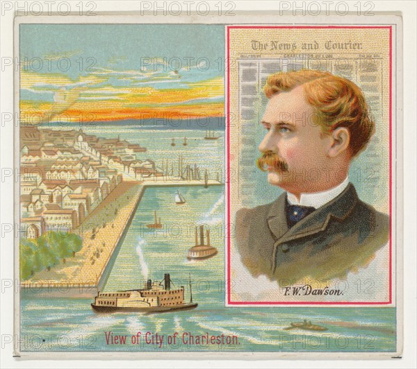 F.W. Dawson, The Charleston News and Courier, from the American Editors series (N35) for Allen & Ginter Cigarettes, 1887.