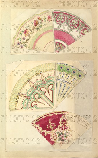 Five Designs for Decorated Plates, 1845-55.