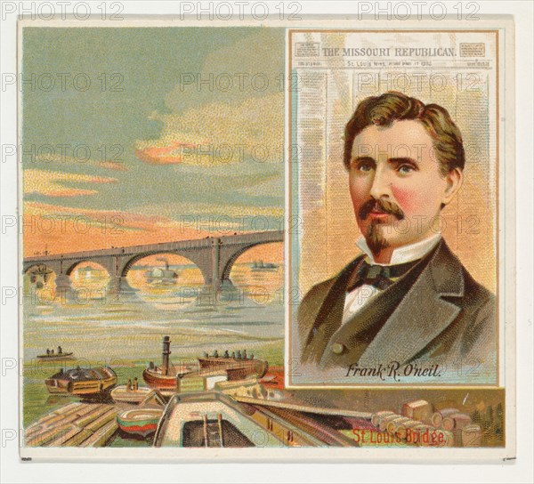 Frank R. O'Neil, The St. Louis Missouri Republican, from the American Editors series (N35) for Allen & Ginter Cigarettes, 1887.