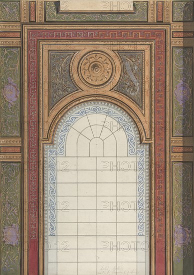 Gallery Ceiling Design, Hôtel Cottier, 1867.