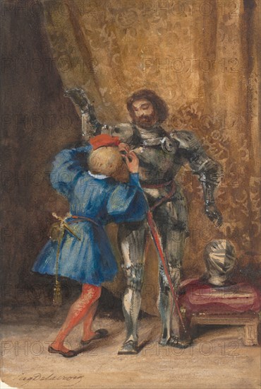 Goetz von Berlichingen Being Dressed in Armor by His Page George, 1826-27.