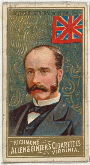 Governor General of India, from World's Sovereigns series (N34) for Allen & Ginter Cigarettes, 1889.