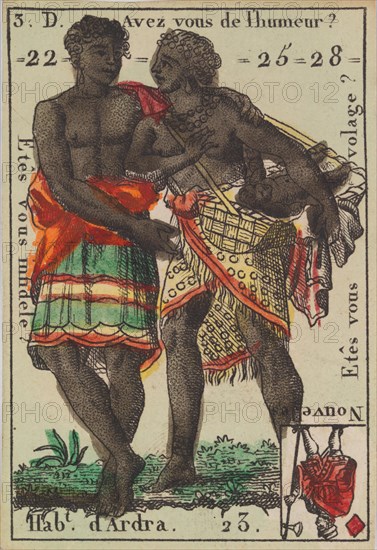 Hab.t d'Ardra from Playing Cards (for Quartets) 'Costumes des Peuples Étrangers', 1700-1799.