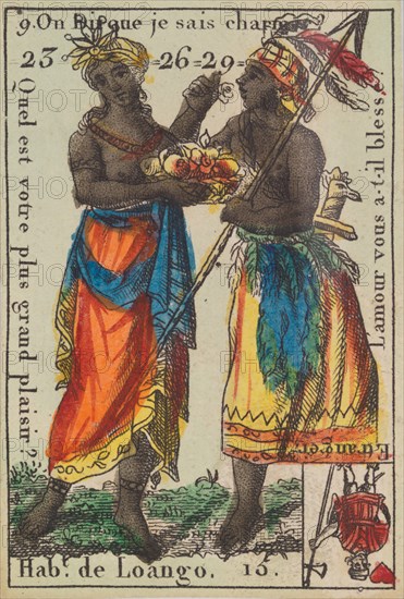 Hab.t de Loango from Playing Cards (for Quartets) 'Costumes des Peuples Étrangers', 1700-1799.