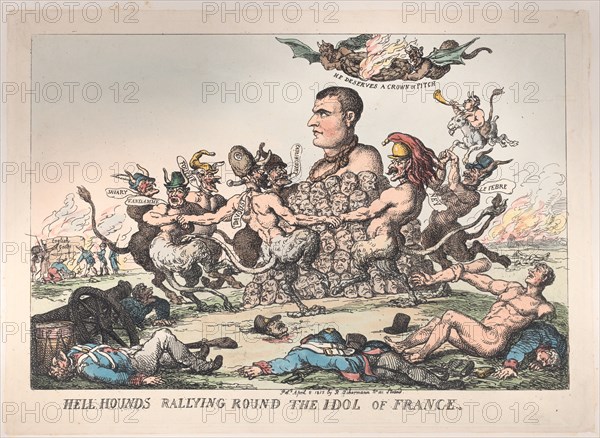 Hell Hounds Rallying Round the Idol of France, April 8, 1815.