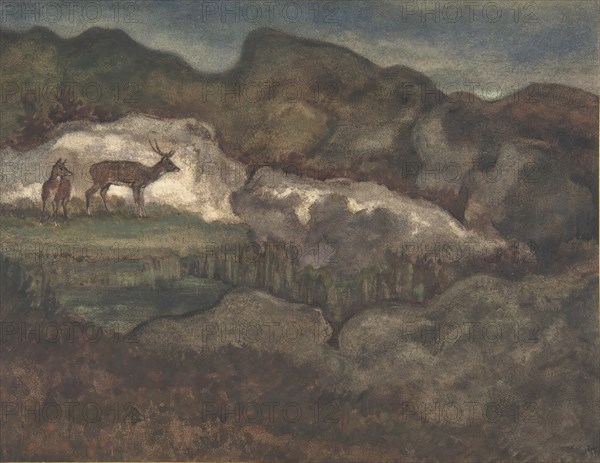 Izards in the Glaciers (Pyrenean Chamois), 1810-75.