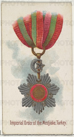 Imperial Order of the Medjidie, Turkey, from the World's Decorations series (N30) for Allen & Ginter Cigarettes, 1890.