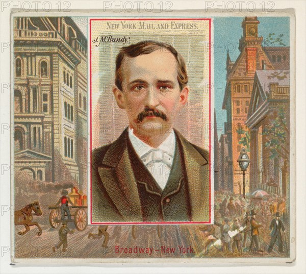 J.M. Bundy, New York Mail and Express, from the American Editors series (N35) for Allen & Ginter Cigarettes, 1887.