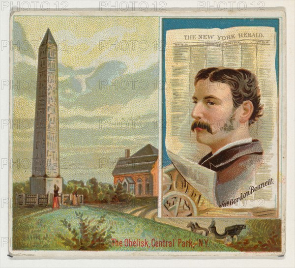 James Gordon Bennett, The New York Herald, from the American Editors series (N35) for Allen & Ginter Cigarettes, 1887.