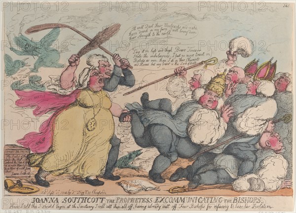 Joanna Southcott the Prophetess Excommunicating the Bishops, September 20, 1814.