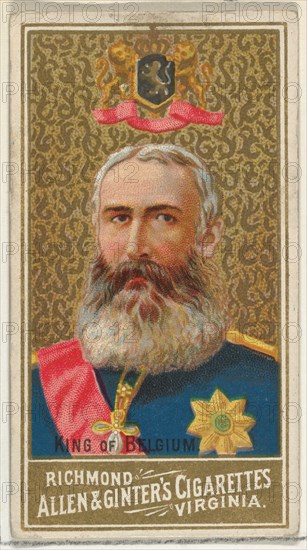 King of Belgium, from World's Sovereigns series (N34) for Allen & Ginter Cigarettes, 1889.