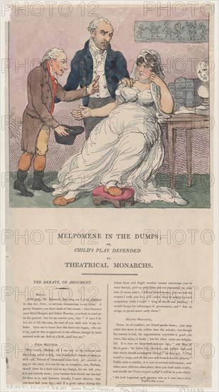 Melpomene in the Dumps, or Child's Play Defended by Theatrical Monarchs, 1804.