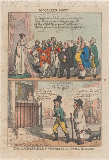 Mrs Clark's Levee. The Ambassador of Morrocco on a Special Embassy, February 20, 1809.