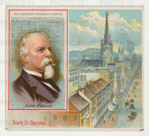 Murat Halstead, The Cincinnati Commercial Gazette, from the American Editors series (N35) for Allen & Ginter Cigarettes, 1887.