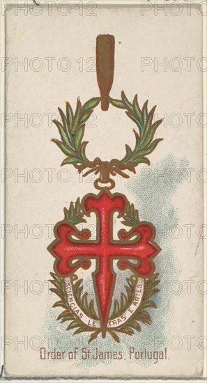 Order of St. James, Portugal, from the World's Decorations series (N30) for Allen & Ginter Cigarettes, 1890.