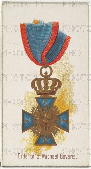 Order of St. Michael, Bavaria, from the World's Decorations series (N30) for Allen & Ginter Cigarettes, 1890.