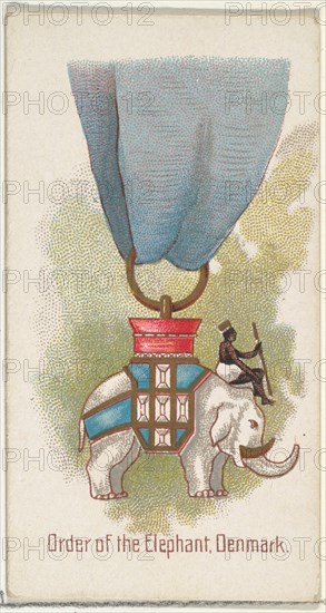 Order of the Elephant, Denmark, from the World's Decorations series (N30) for Allen & Ginter Cigarettes, 1890.