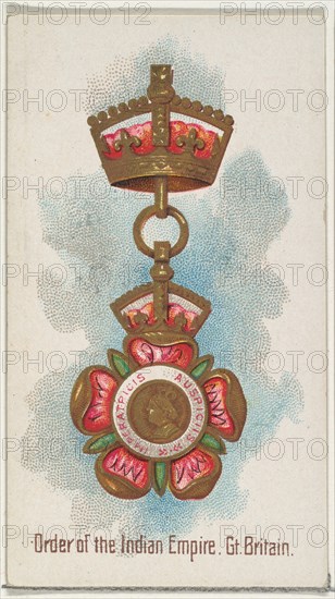 Order of the Indian Empire, Great Britain, from the World's Decorations series (N30) for Allen & Ginter Cigarettes, 1890.