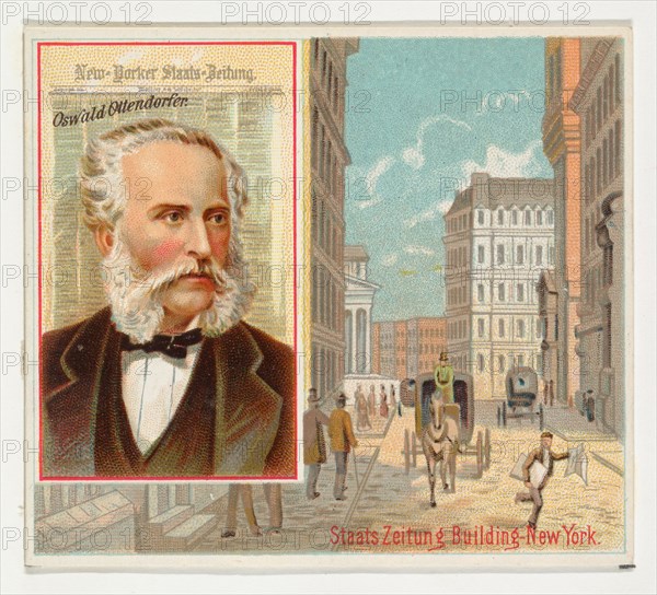 Oswald Ottendorfer, New Yorker Staats-Zeitung, from the American Editors series (N35) for Allen & Ginter Cigarettes, 1887.