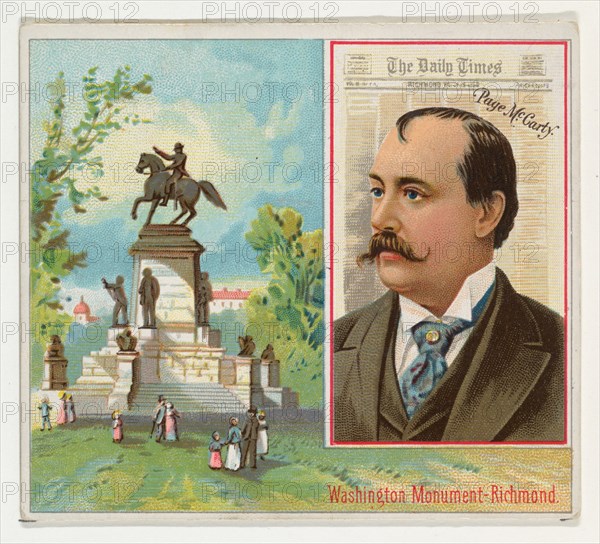 Page McCarty, The Richmond Daily Times, from the American Editors series (N35) for Allen & Ginter Cigarettes, 1887.