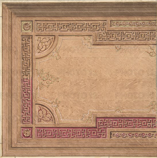 Partial Design for the decoration of a ceiling, 1840-97.