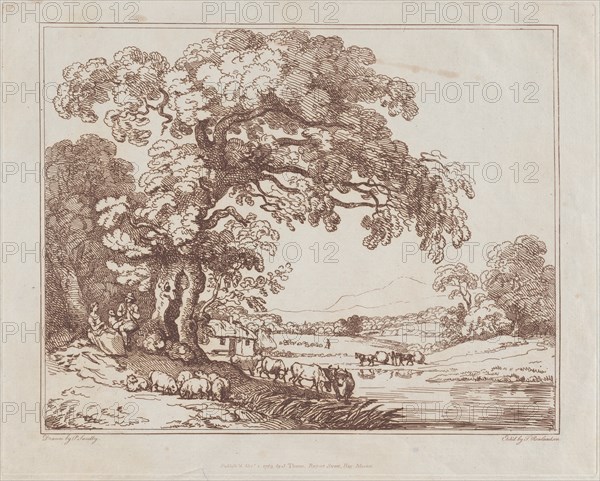 Pastoral Riverside Scene, 1789.