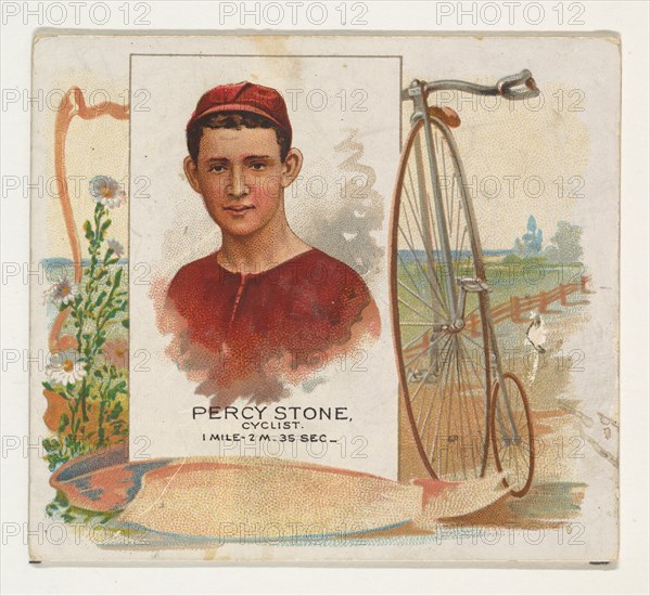 Percy Stone, Cyclist, from World's Champions, Second Series (N43) for Allen & Ginter Cigarettes, 1888.